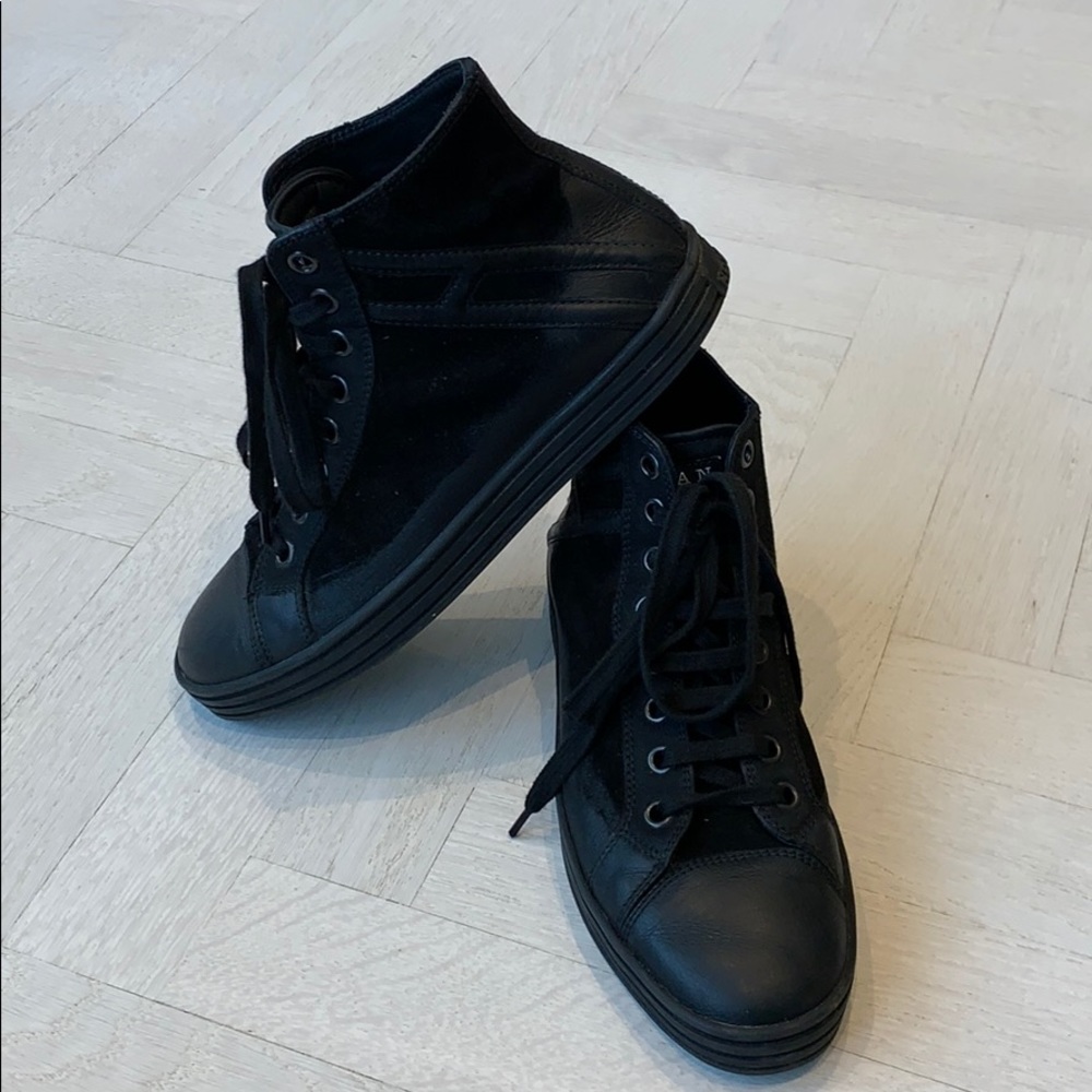 Hogan Rebel Black Men’s High Top Sneakers size 7.5 - Picture 2 of 6